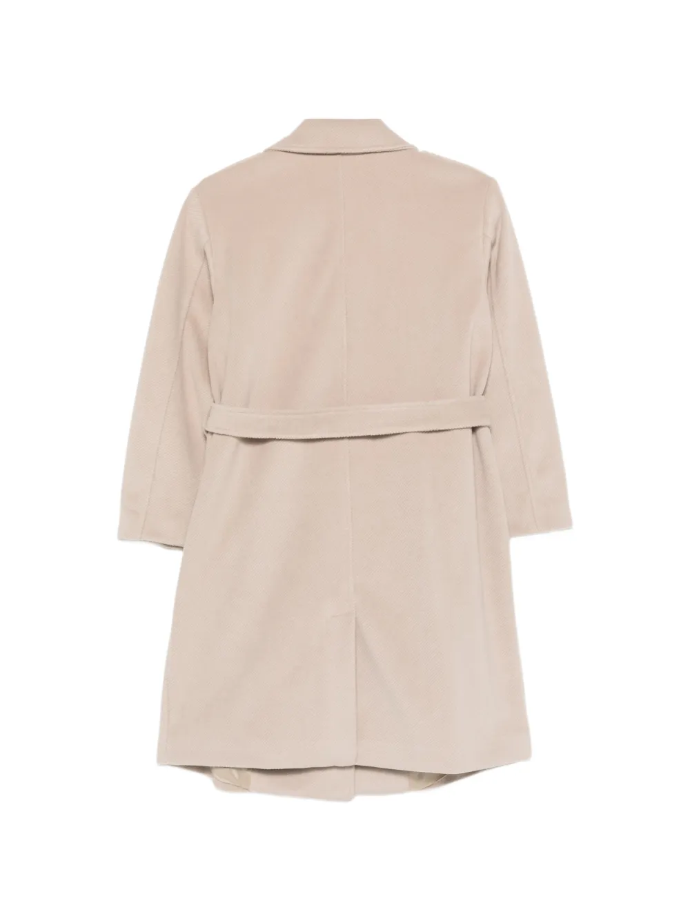 Emporio Armani Kids double-breasted belted coat Beige