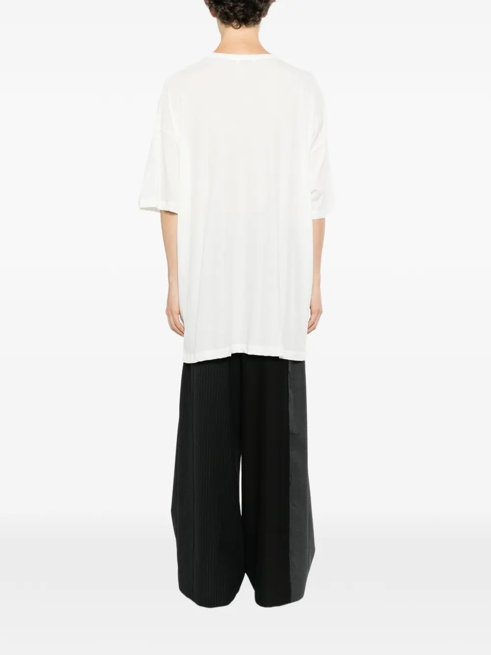 Yohji Yamamoto T-shirt met opgestikte zak Wit
