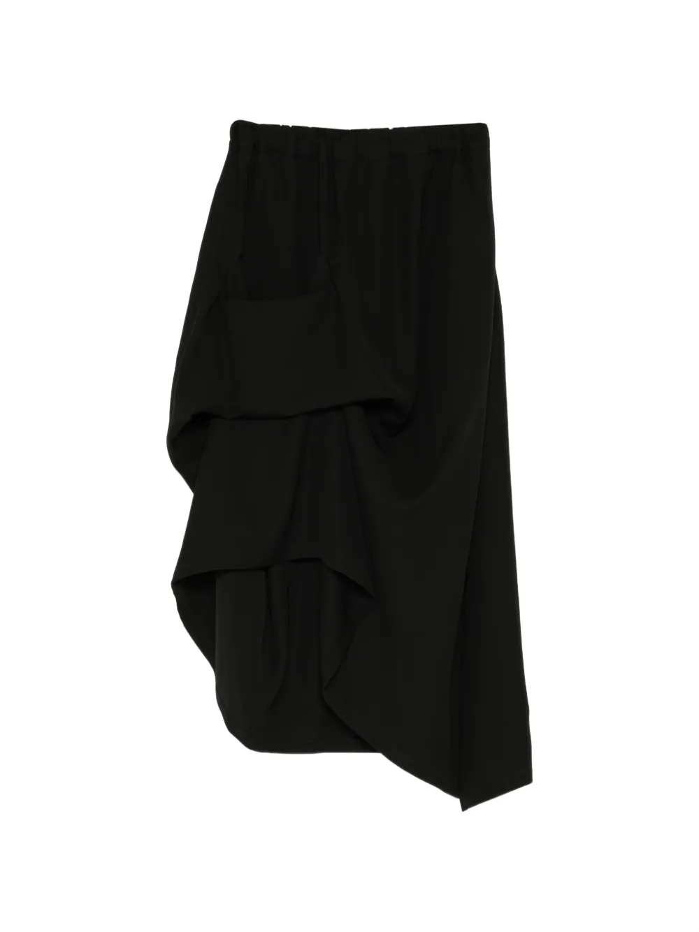 Limi Feu Double-satin Irregular Hem Skirt In Black