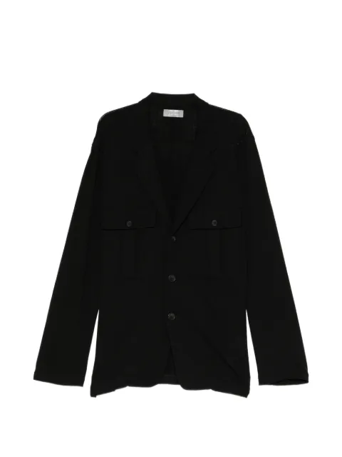 Yohji Yamamoto blazer con botones y bolsillo en el pecho