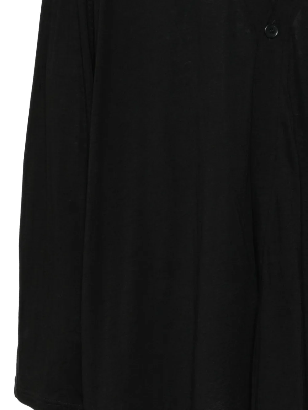 Yohji Yamamoto Shirtjack met knopen en V-hals Zwart