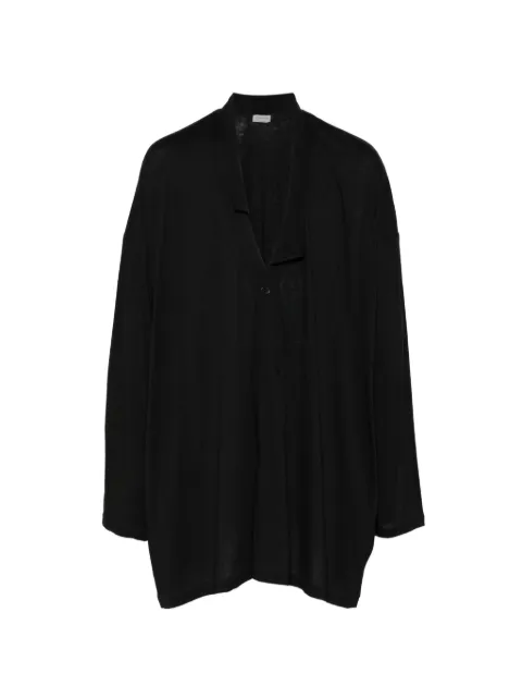 Yohji Yamamoto V-neck button-up shirt jacket 