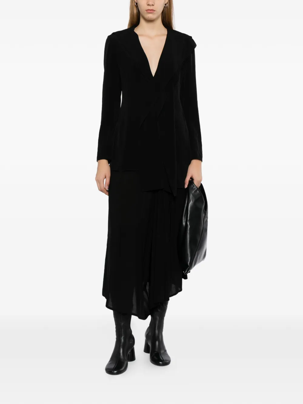 Yohji Yamamoto Asymmetrisch jack Zwart