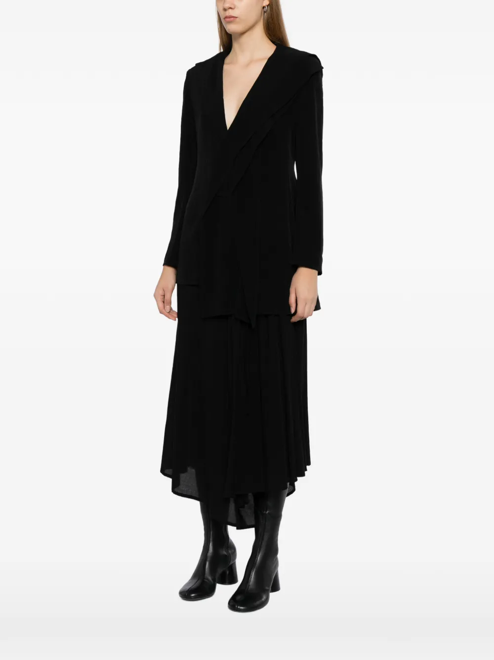Yohji Yamamoto Asymmetrisch jack Zwart