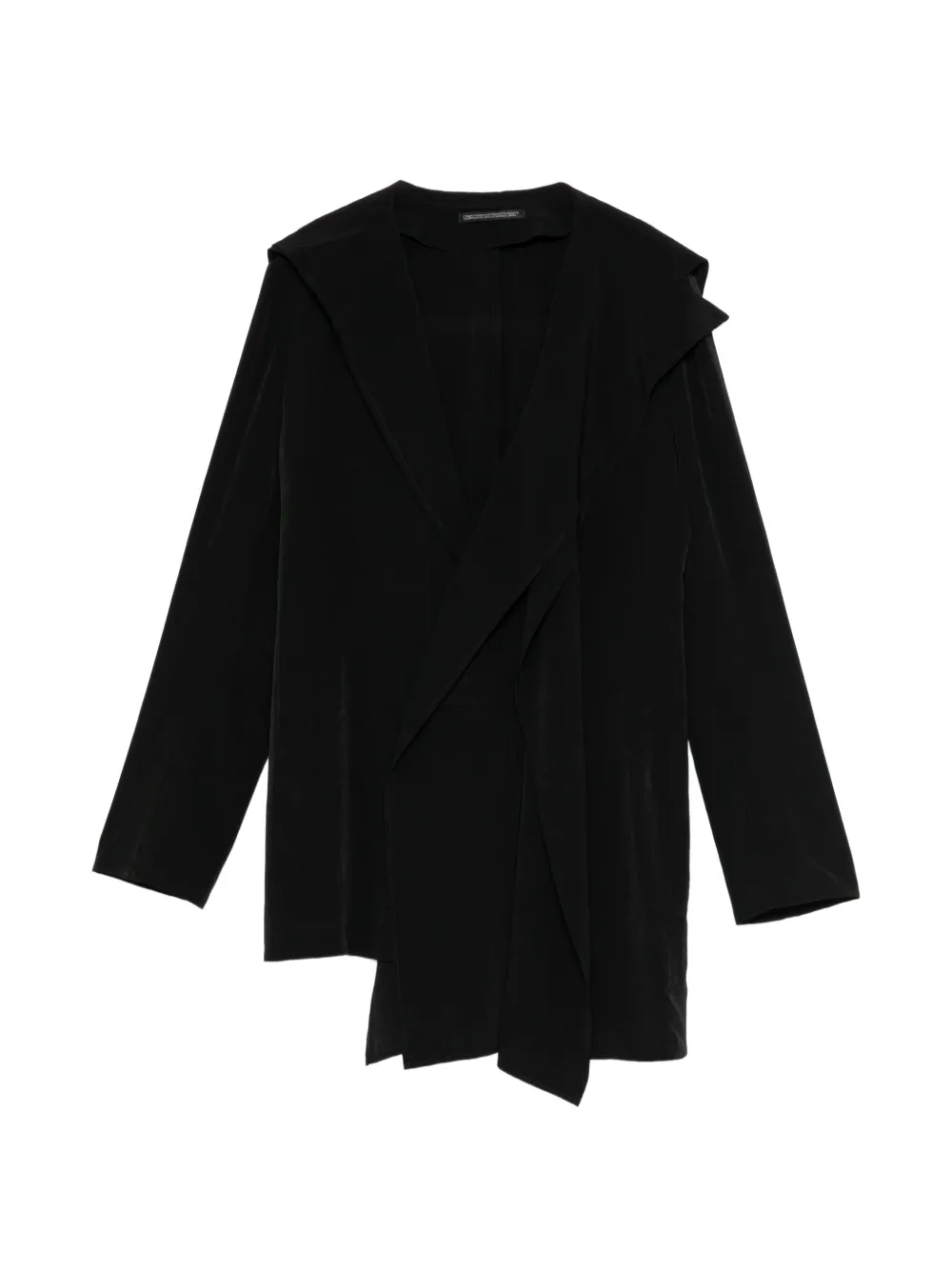 Yohji Yamamoto veste drapée à design asymétrique - Noir Yohji Yamamoto veste drapée à design asymétrique - Noir