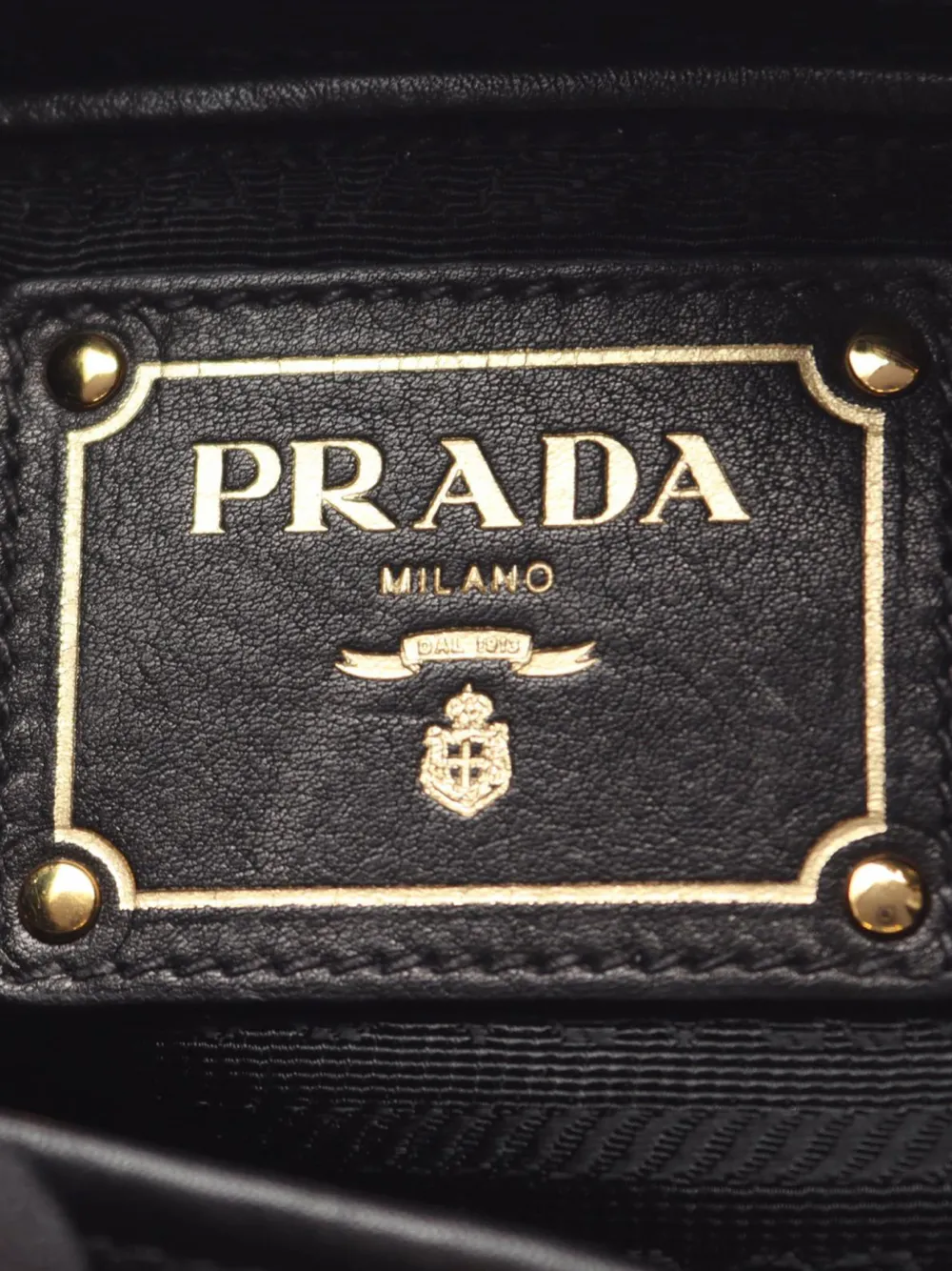 Pre-owned Prada 2000-2013 Vitello Shine Satchel In Black