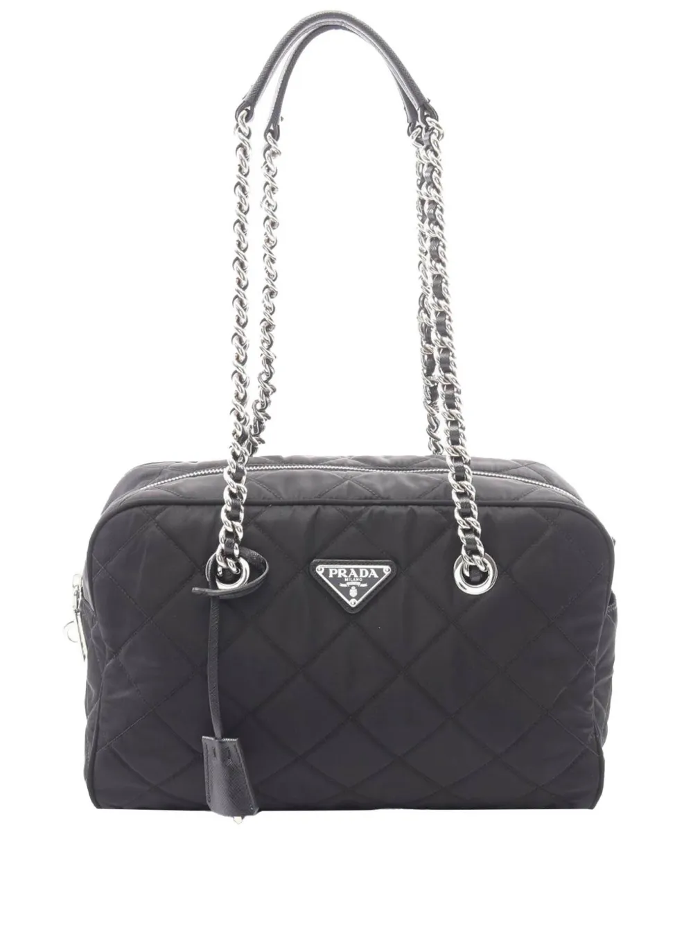 Prada Pre-Owned 2013-2026 Impuntu Tessuto Chain shoulder bag - Nero