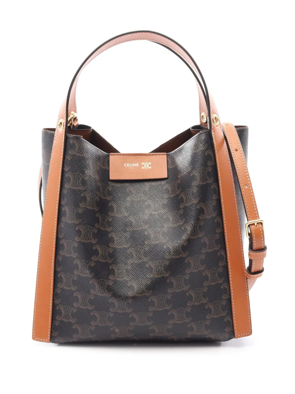 Celine Pre-Owned Borsa a tracolla Triomphe Cube piccola 2020-2026 - Nero