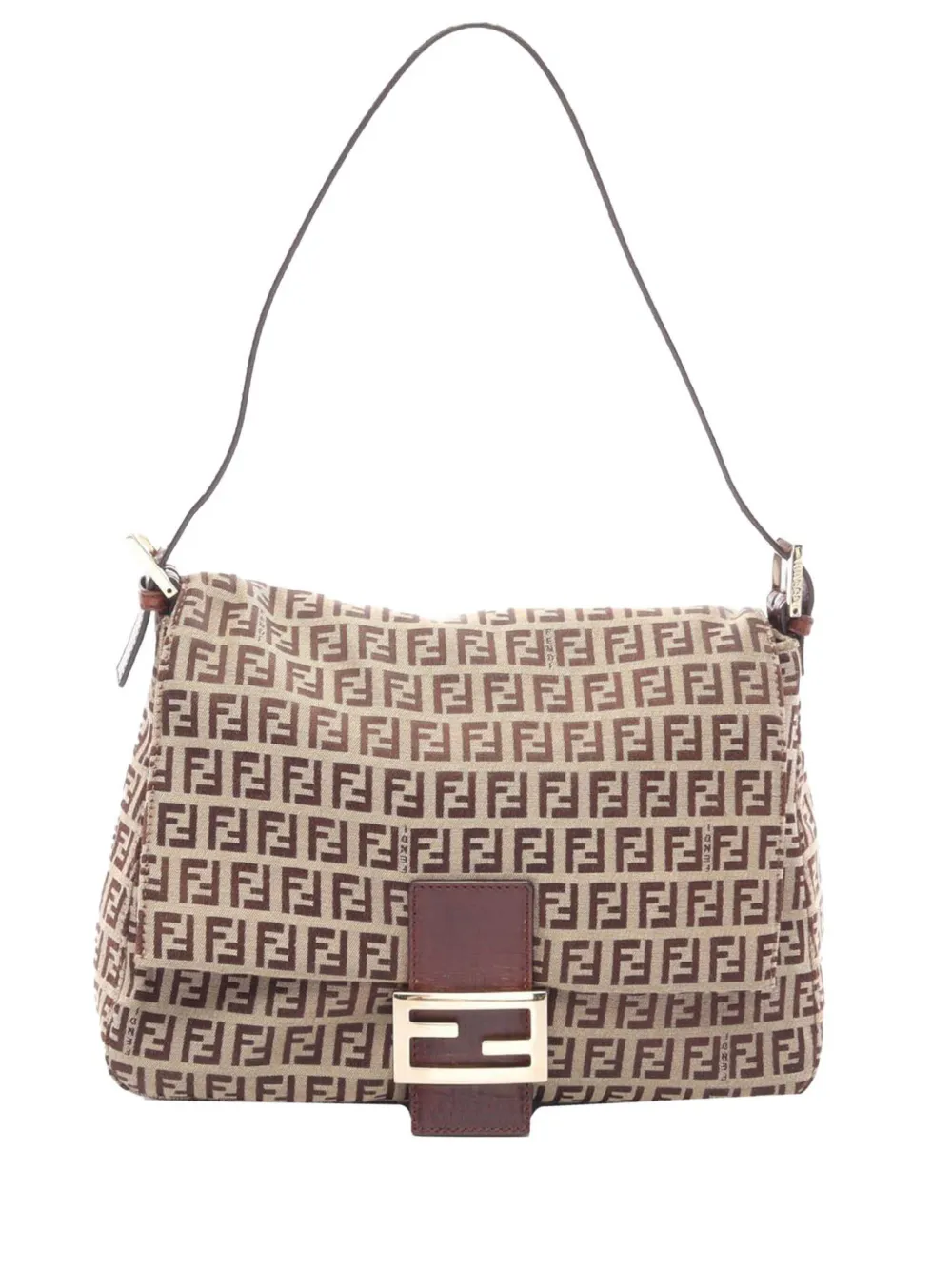 Fendi Pre-Owned Borsa a spalla Mamma Forever in tela con motivo Zucchino 2000-2010 - Toni neutri