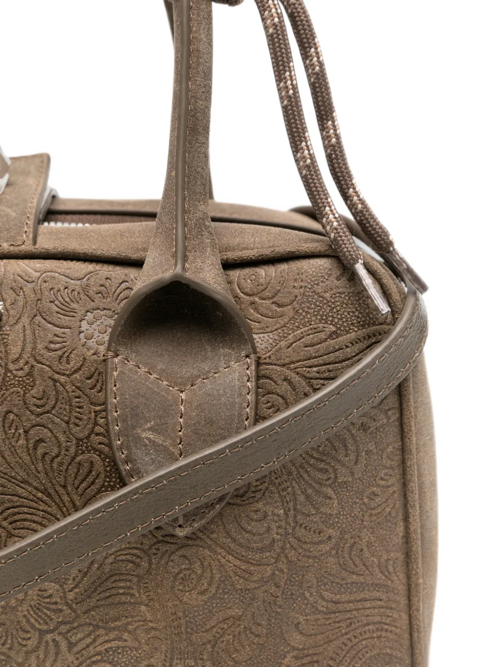 Golden Goose Vita Embossed Star-patch Shoulder Bag in Green, view 4