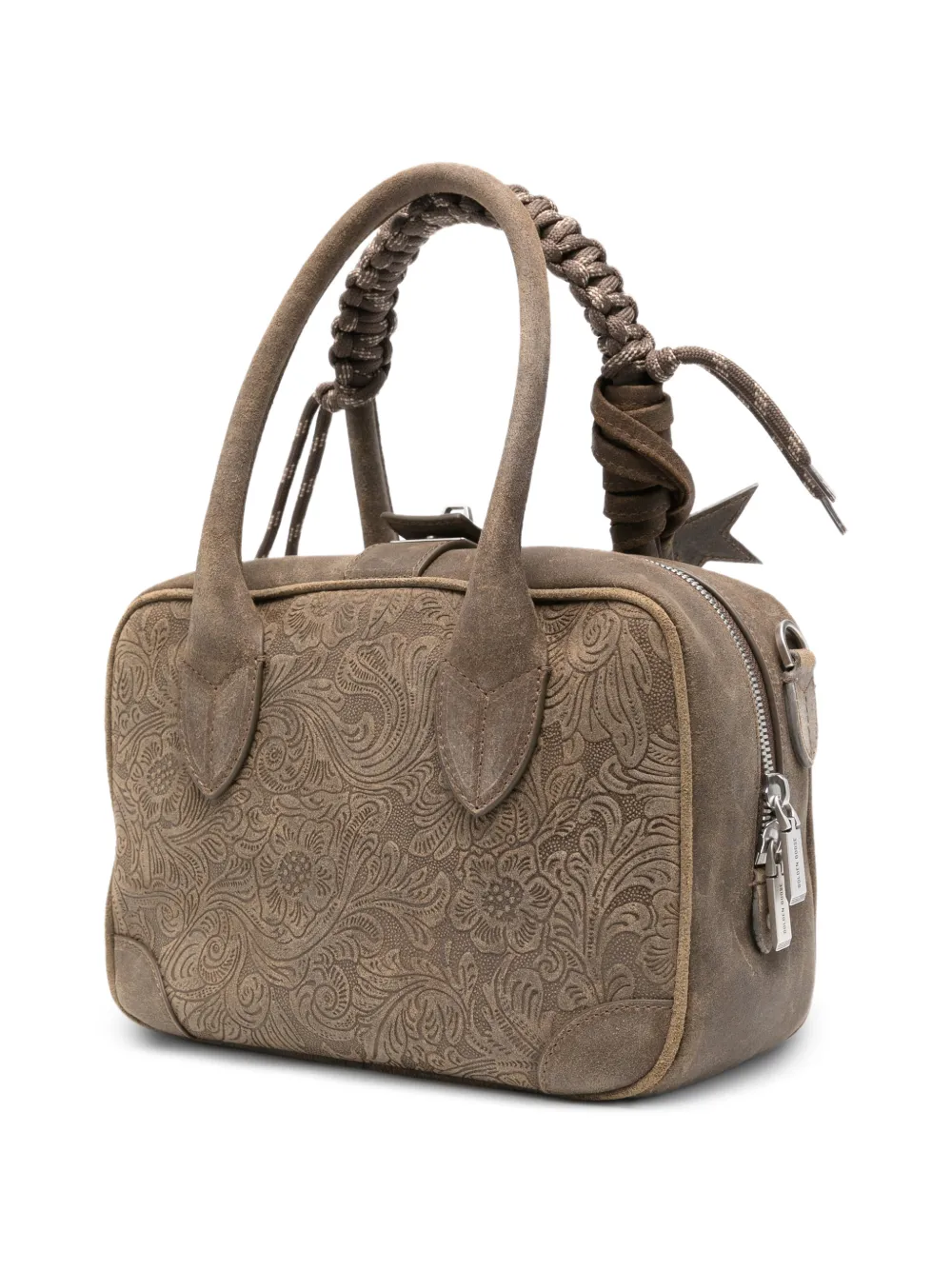 Golden Goose Vita Embossed Star-patch Shoulder Bag in Green, view 3