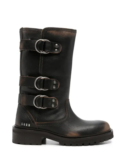 Golden Goose triple-buckle distressed-effect biker boots