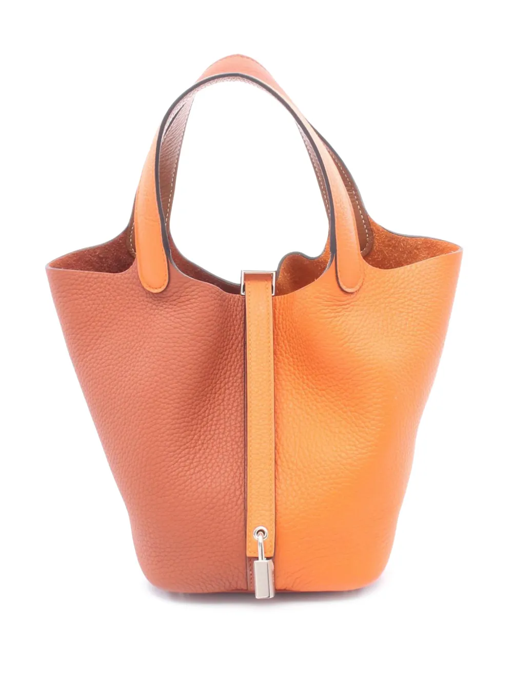 Hermès Pre-Owned 2023 Bicolor Clemence Picotin Lock 18 handbag - Orange