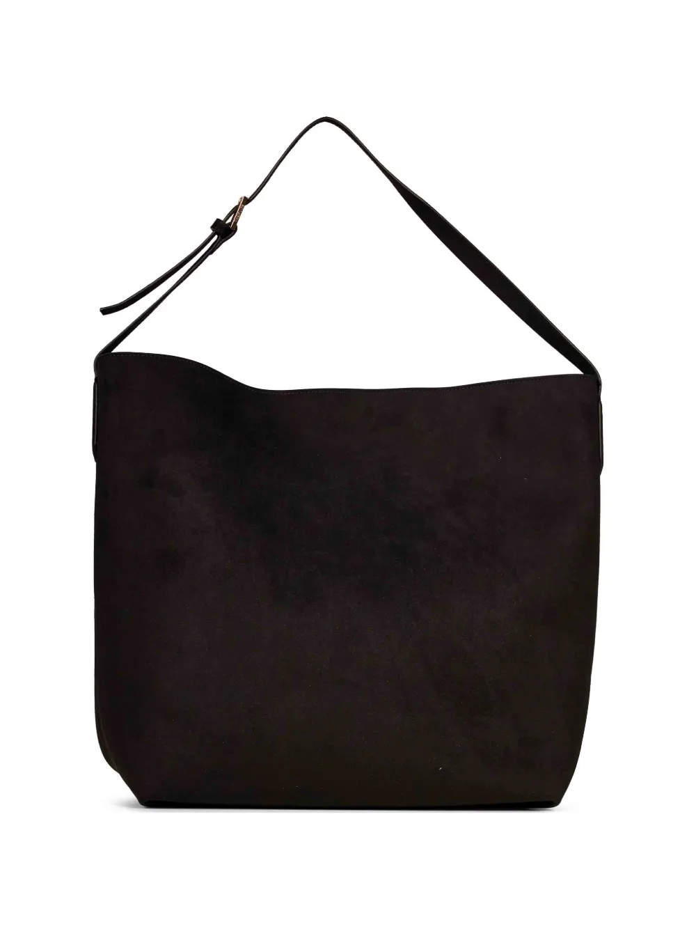 Themoirè suede-effect tote bag