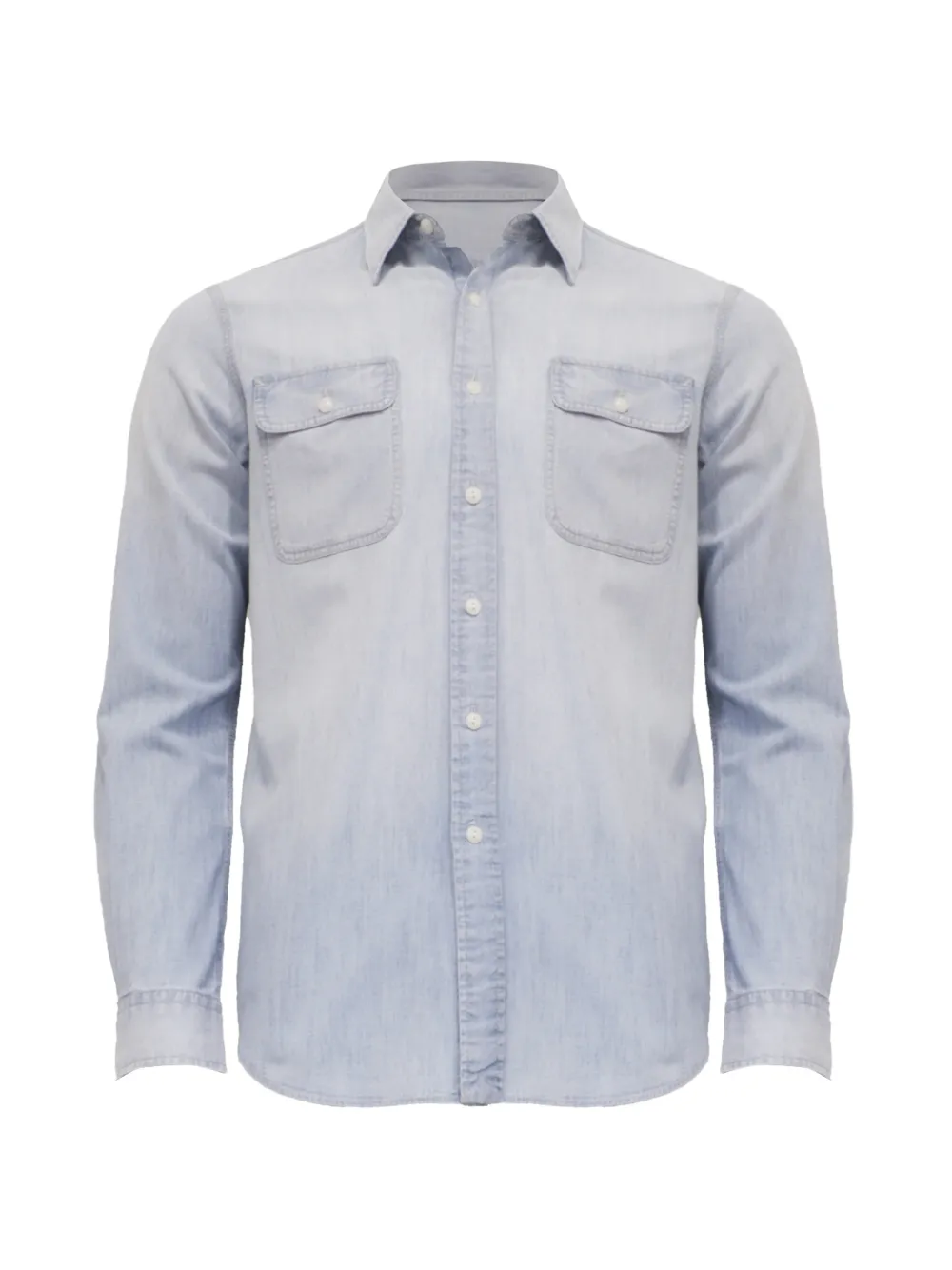 Ralph Lauren Vintage chemise en jean à boutonnière - Bleu