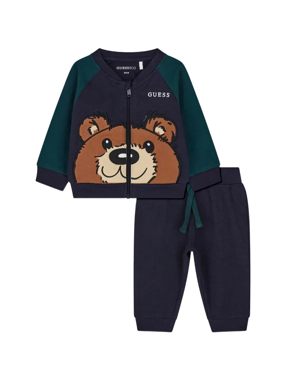 guess kids bear-motif tracksuit set 8set of two) - Blu