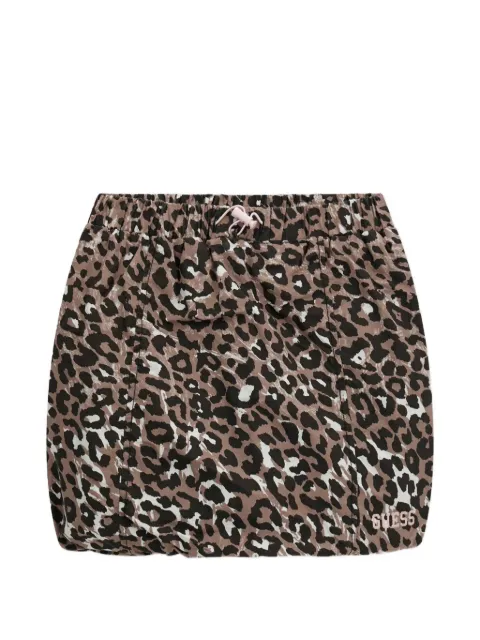 guess kids falda con estampado de leopardo