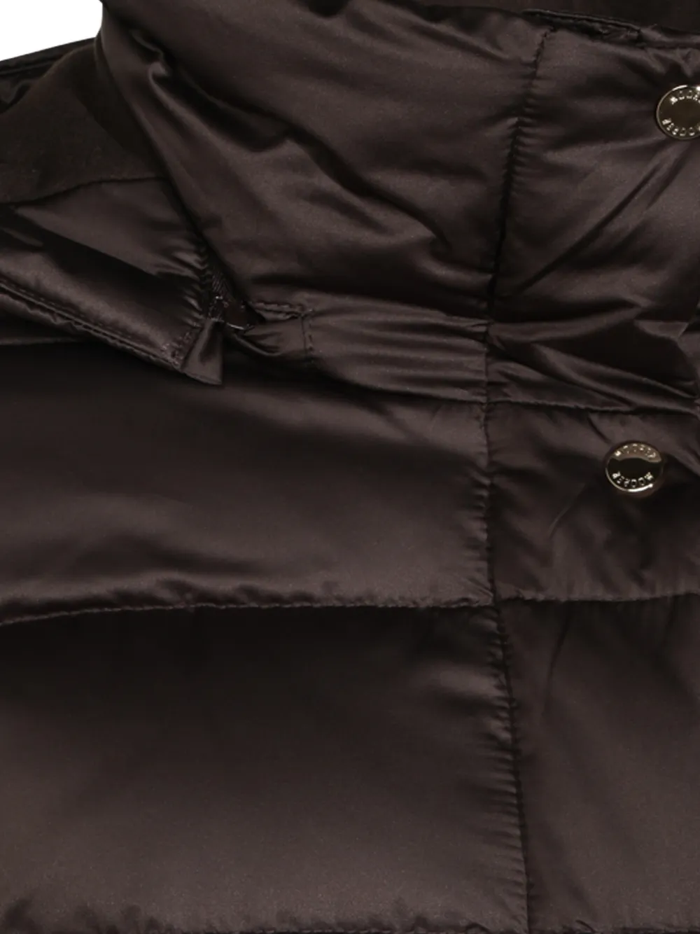 Moorer quilted hooded coat Bruin
