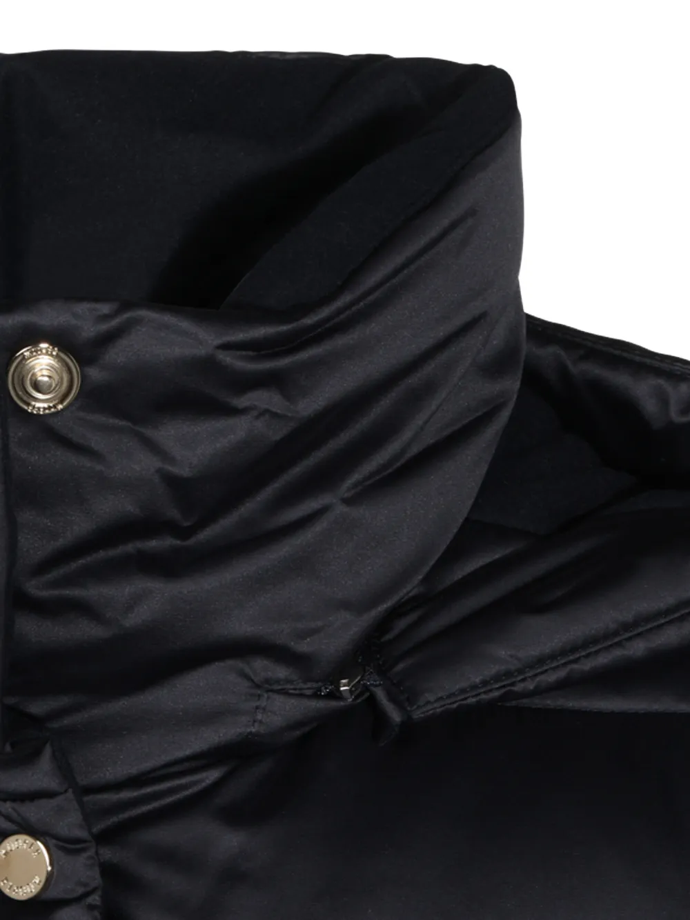 Moorer quilted hooded coat Zwart