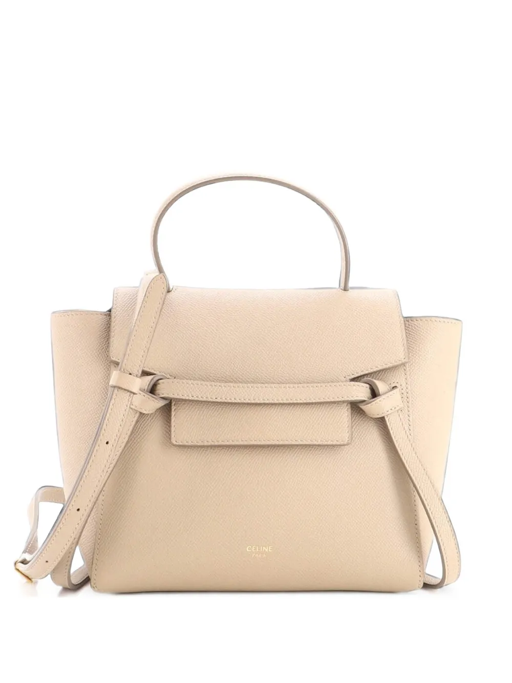 Celine Pre-Owned Borsa a spalla Belt Bag nano in pelle con finitura in rilievo - Toni neutri