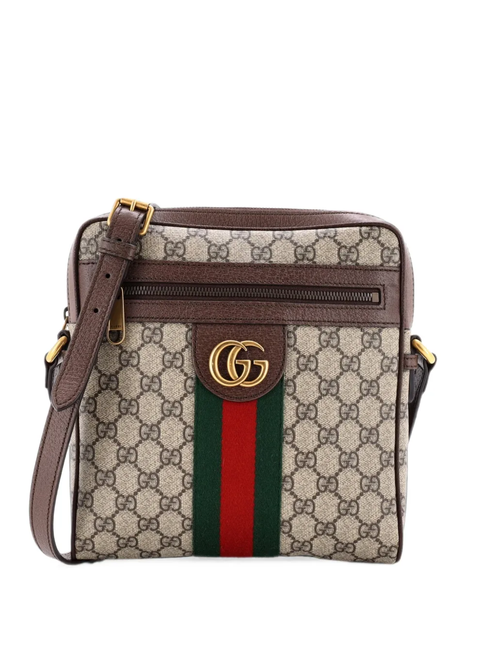 Gucci Pre-Owned Borsa a tracolla Ophidia piccola in tela cerata GG - Marrone