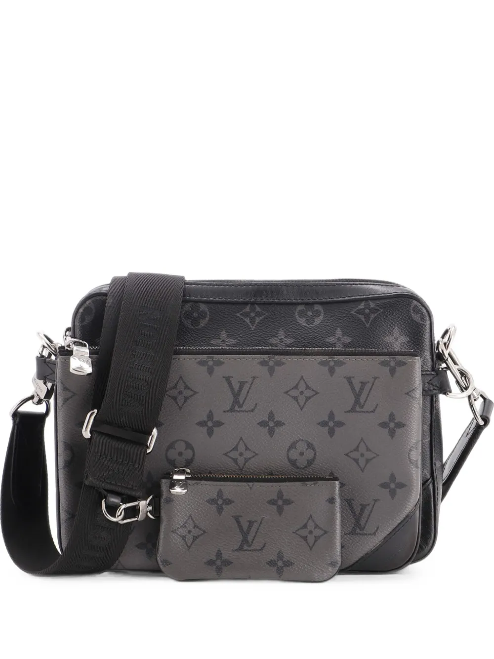 Louis Vuitton Pre-Owned Trio Messenger Bag Reverse Monogram Eclipse Canvas crossbody bag - Nero