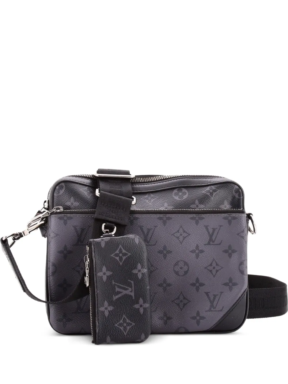 Louis Vuitton Pre-Owned Trio Messenger Bag Reverse Monogram Eclipse Canvas crossbody bag - Black