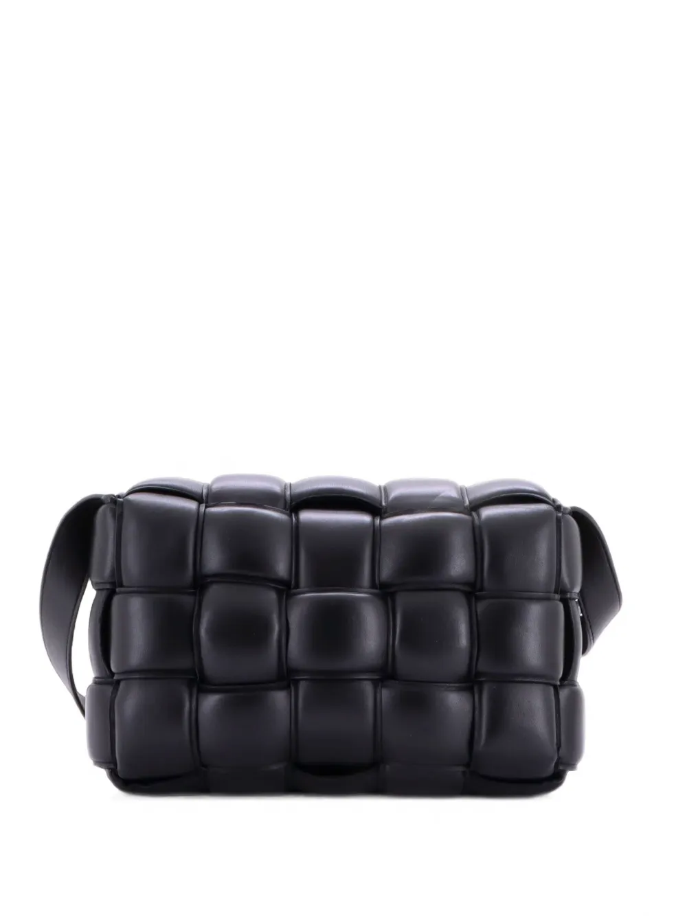 Bottega Veneta Pre-Owned Cassette Padded Maxi Intrecciato Leather crossbody bag - Nero