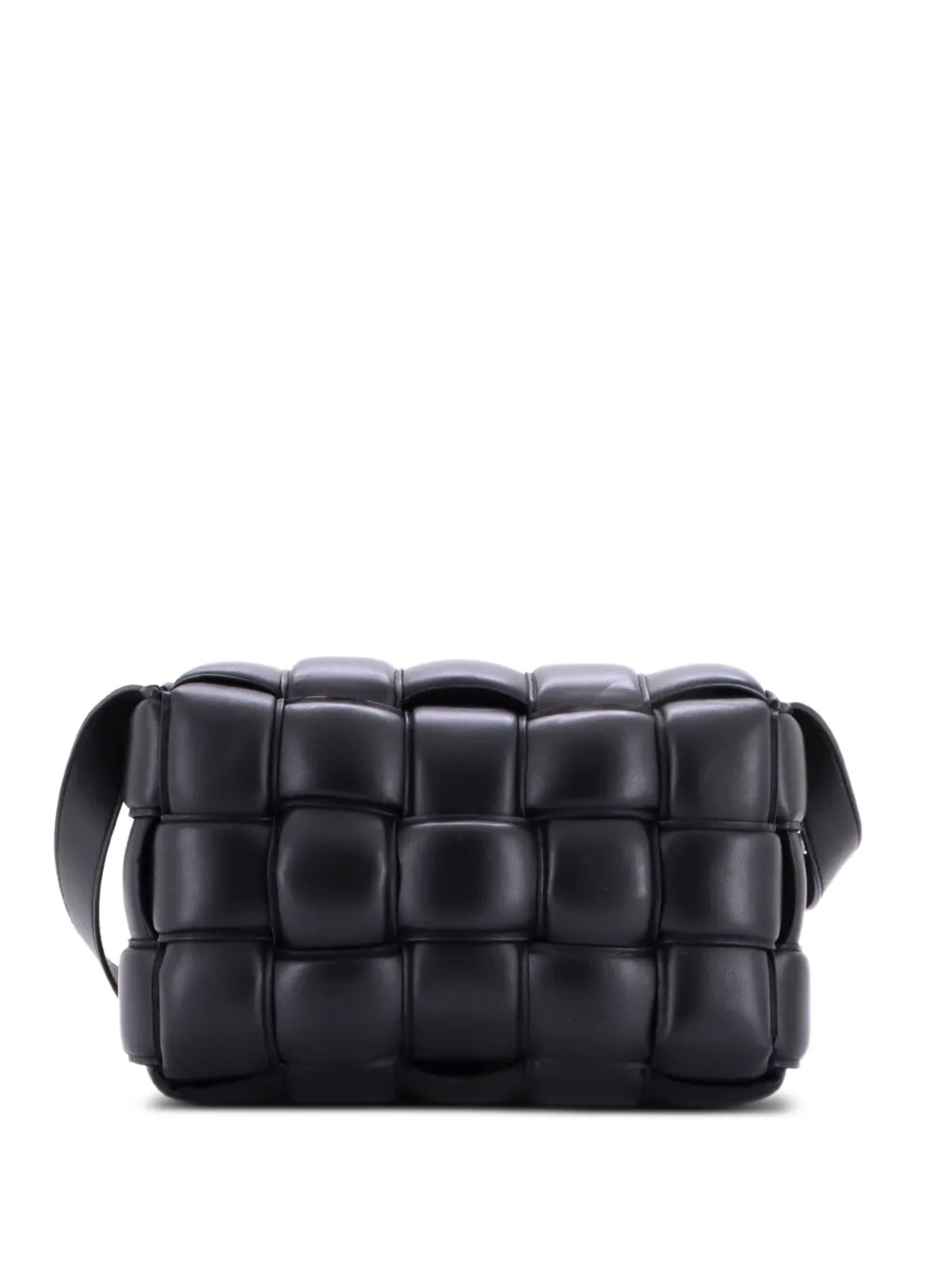 Bottega Veneta Pre-Owned Cassette Padded Maxi Intrecciato Leather crossbody bag - Nero