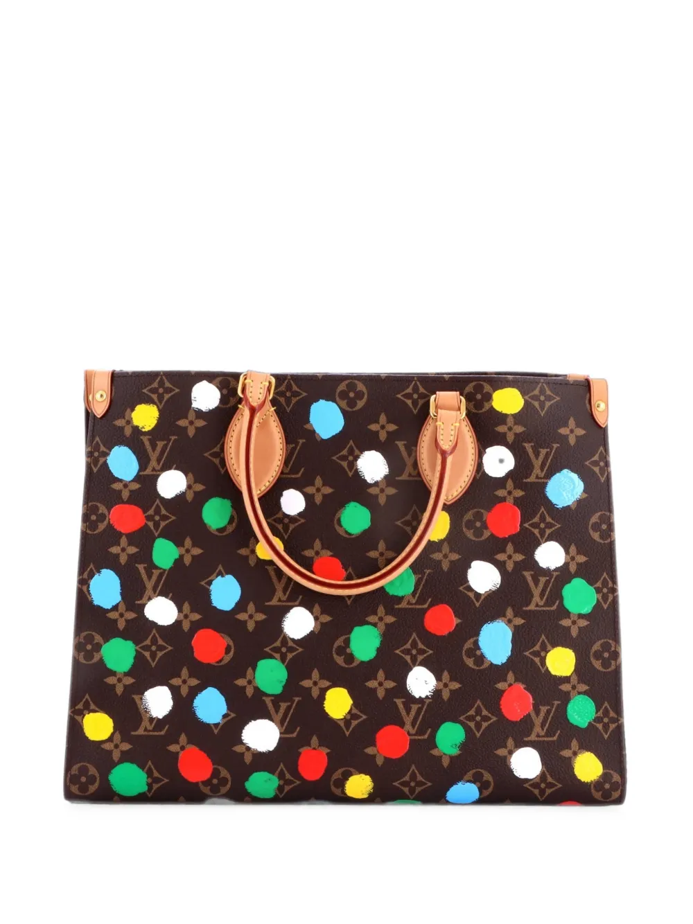 Louis Vuitton Pre-Owned OnTheGo Yayoi Kusama Painted Dots Monogram Canvas MM tote bag - Braun