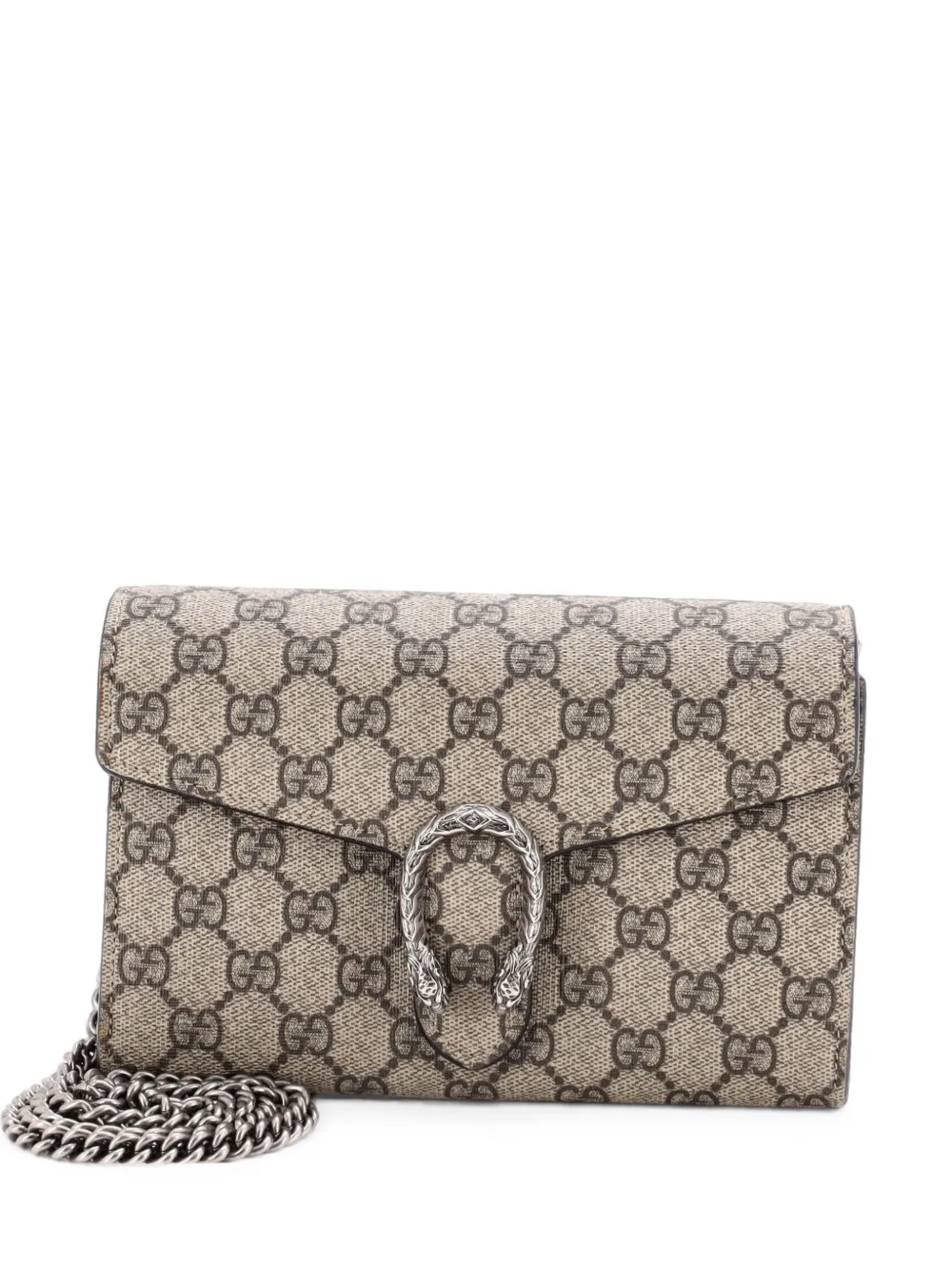 Gucci Pre-Owned Dionysus Chain Wallet GG Coated Canvas Small crossbody bag - Braun