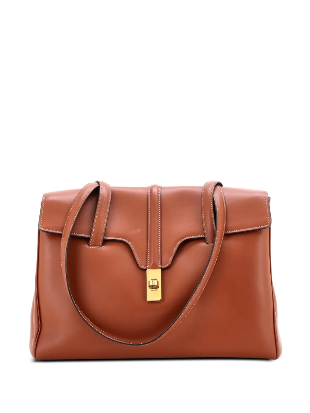 Celine Pre-Owned Soft 16 Bag Smooth Calfskin Large shoulder bag - Marrone