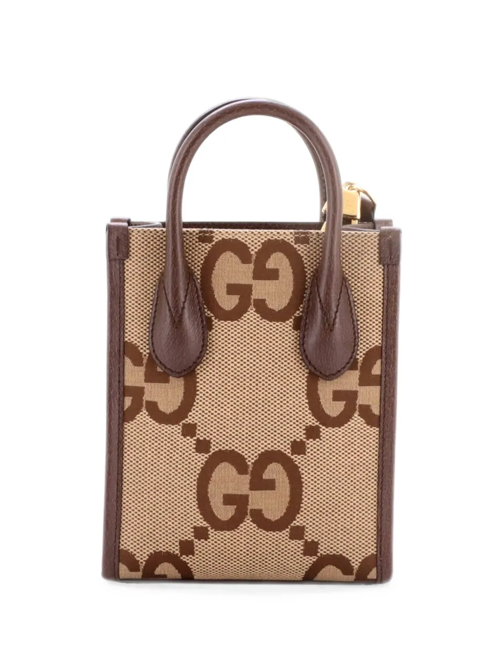 Gucci Pre-Owned Vertical Tote Jumbo GG Canvas Mini crossbody bag - Marrone