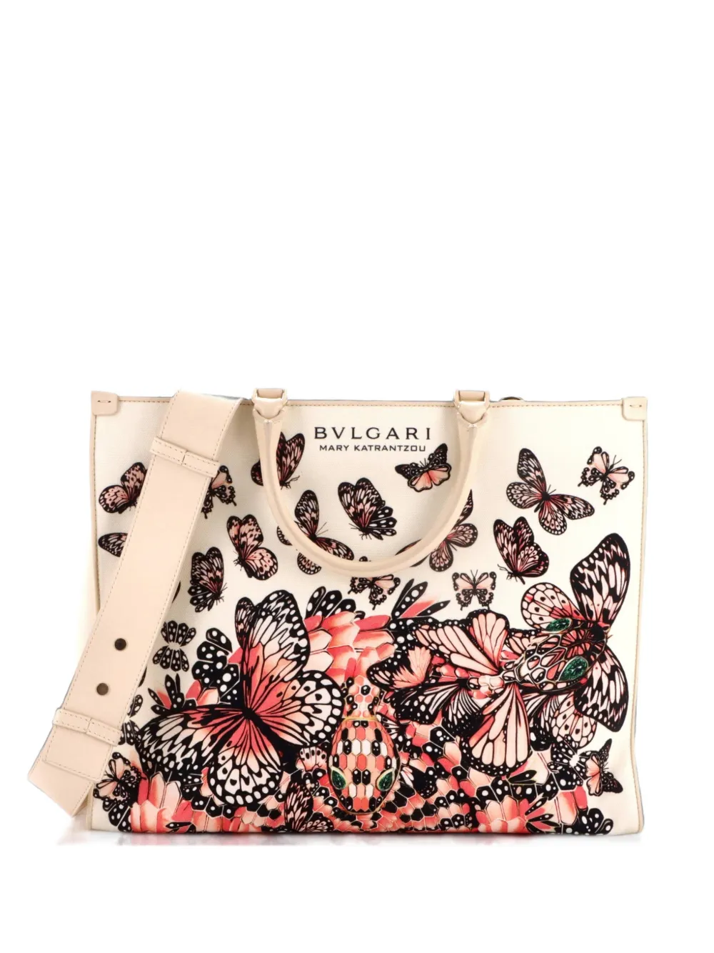Bvlgari Pre-Owned Borsa tote convertibile media in tela e pelle con stampa - Multicolore