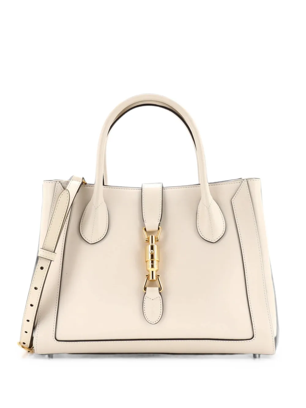 Gucci Pre-Owned Jackie 1961 Web Leather Medium tote bag - Bianco