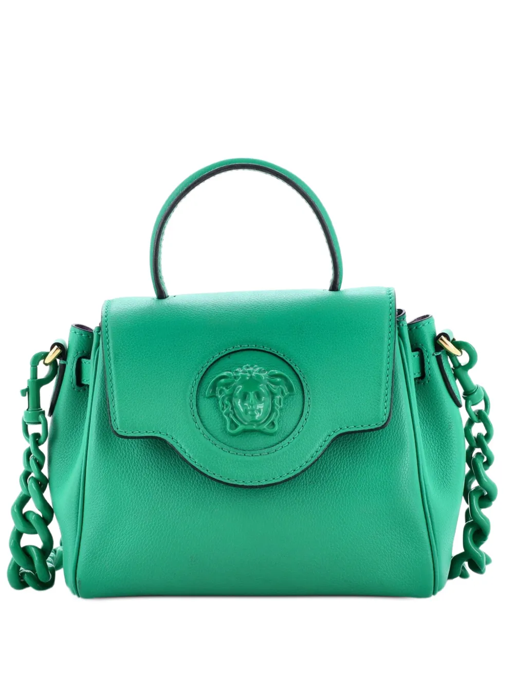 Versace Pre-Owned La Medusa Top Handle Bag Leather Small satchel - Grün