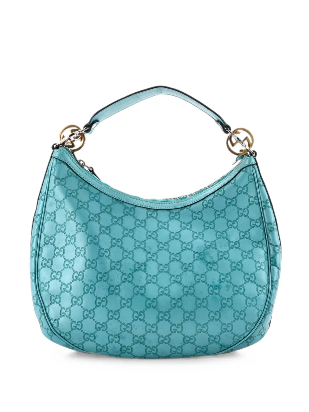 Gucci Pre-Owned Twins Guccissima Leather Medium hobo bag - Blu
