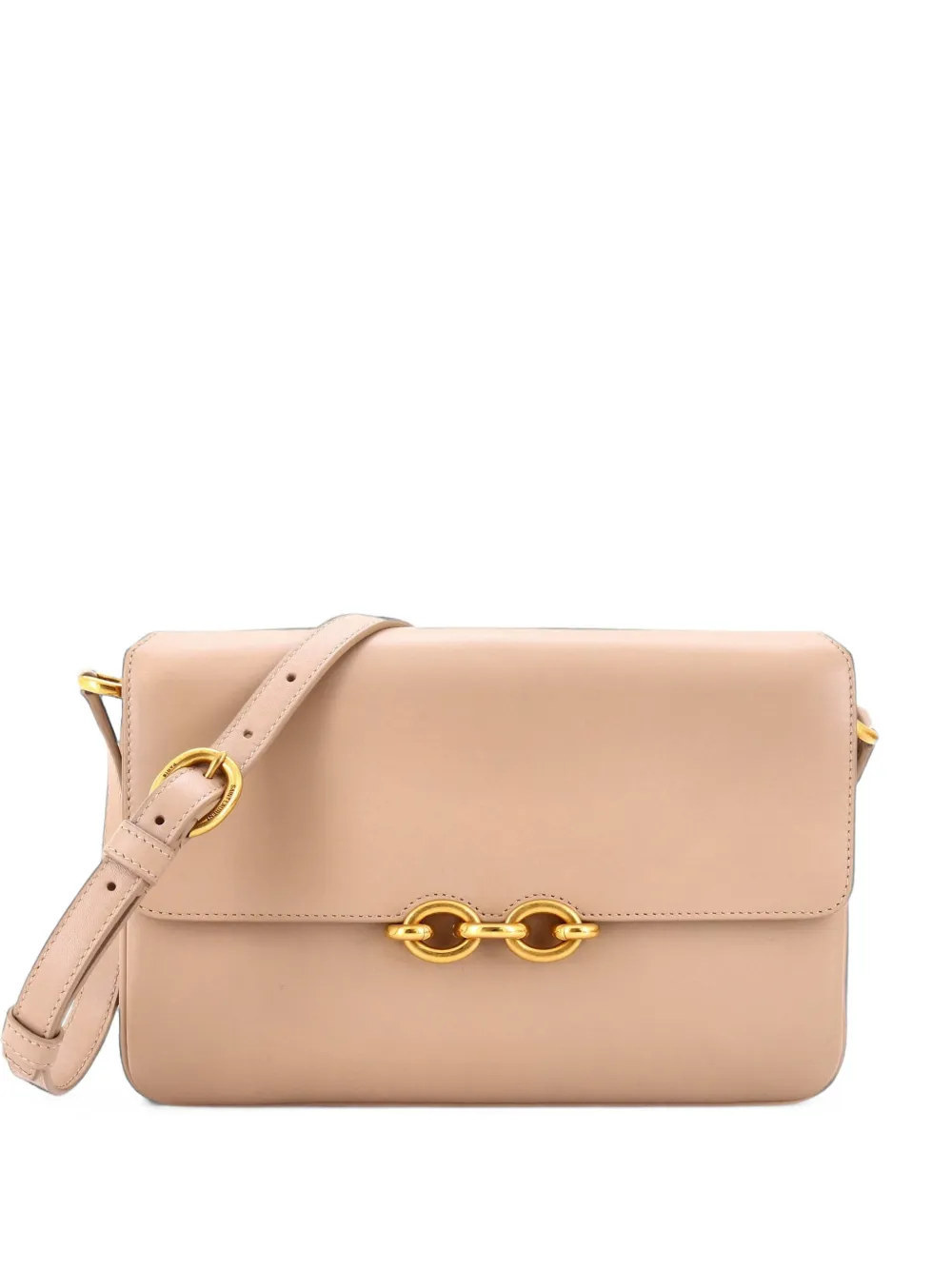 Saint Laurent Pre-Owned Le Maillon Shoulder Bag Leather Medium crossbody bag - Nude