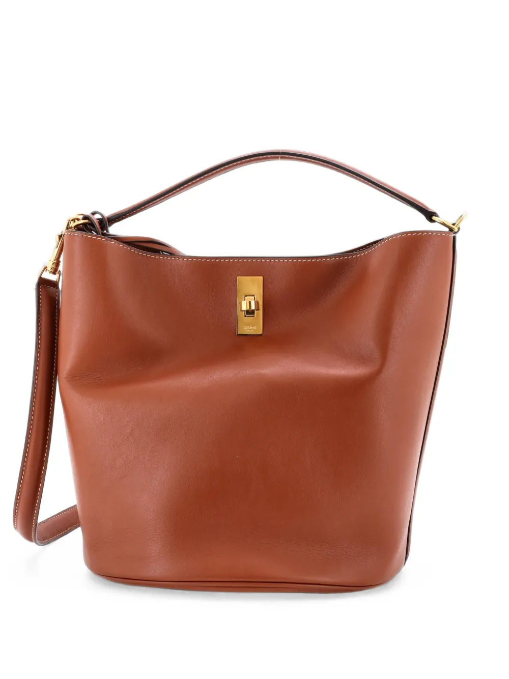 Celine Pre-Owned 16 Bag Leather bucket bag - Marrone