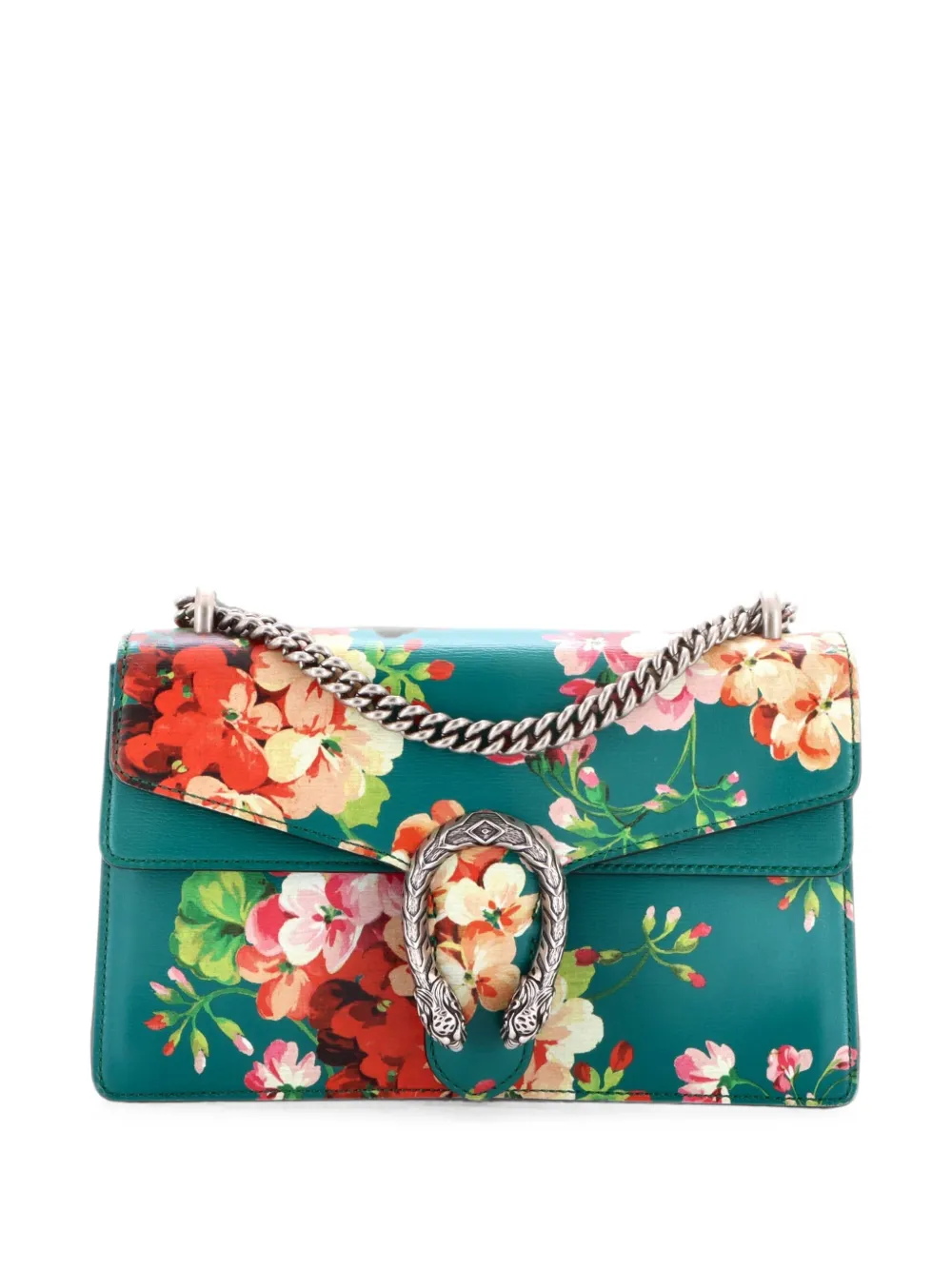 Gucci Pre-Owned Borsa a spalla Dionysus piccola in pelle con stampa a fiori - Verde
