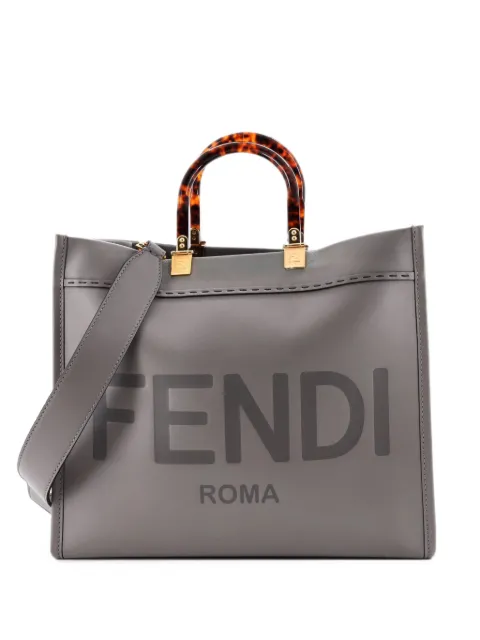 Fendi Pre-Owned Sunshine Shopper Leather Medium tote bag