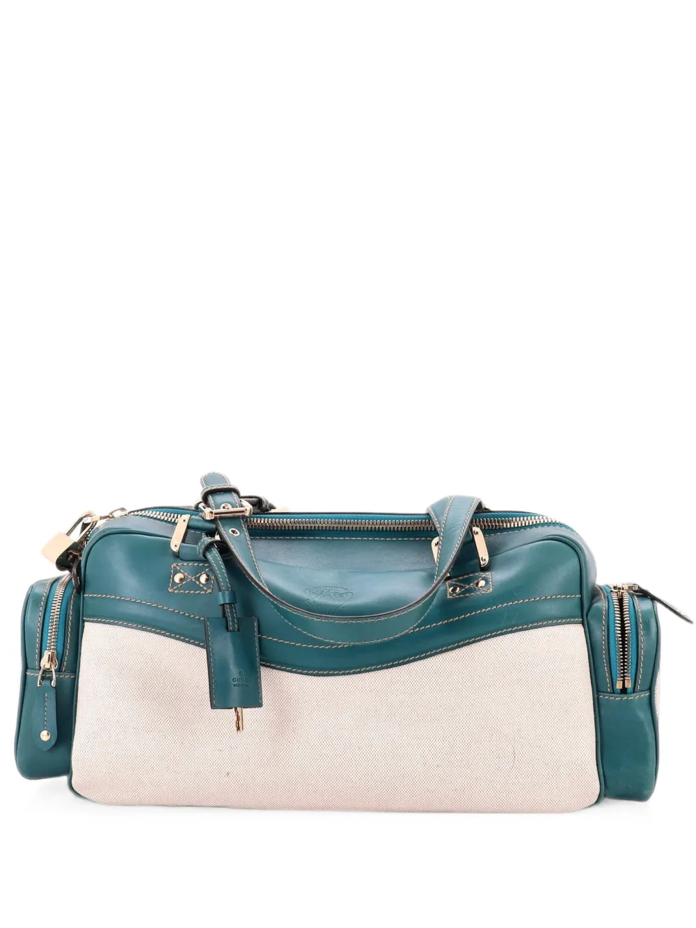 Gucci Pre-Owned Borsa a spalla East West in pelle e tela - Verde
