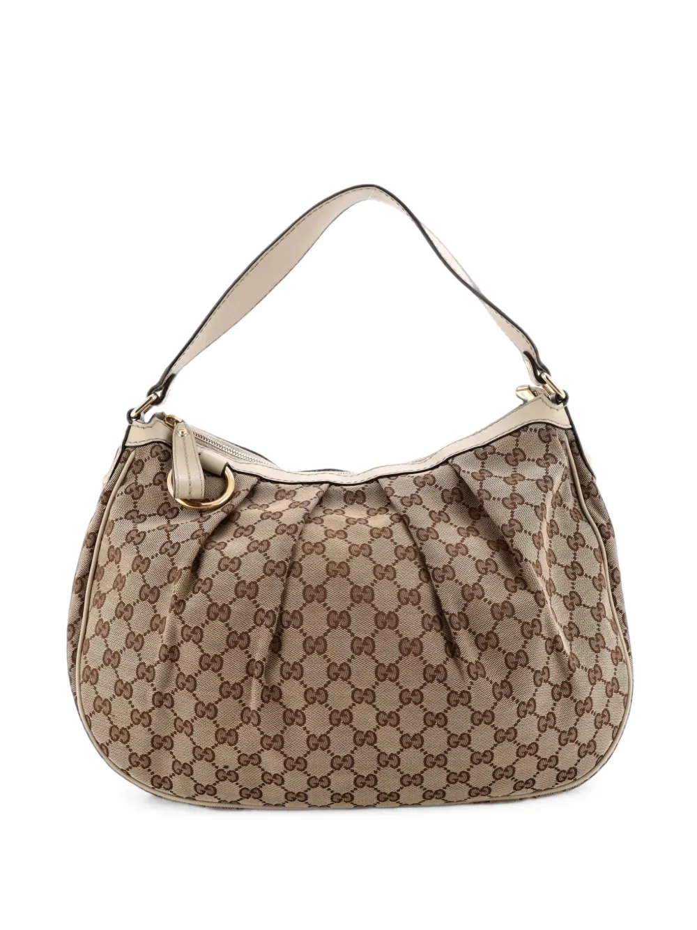 Gucci Pre-Owned Borsa passepartout Sukey in tela GG e pelle - Toni neutri