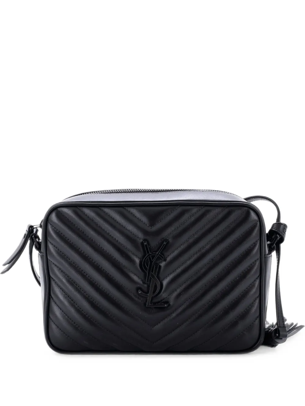 Saint Laurent Pre-Owned Lou Camera Bag Matelasse Chevron Leather Small crossbody bag - Schwarz