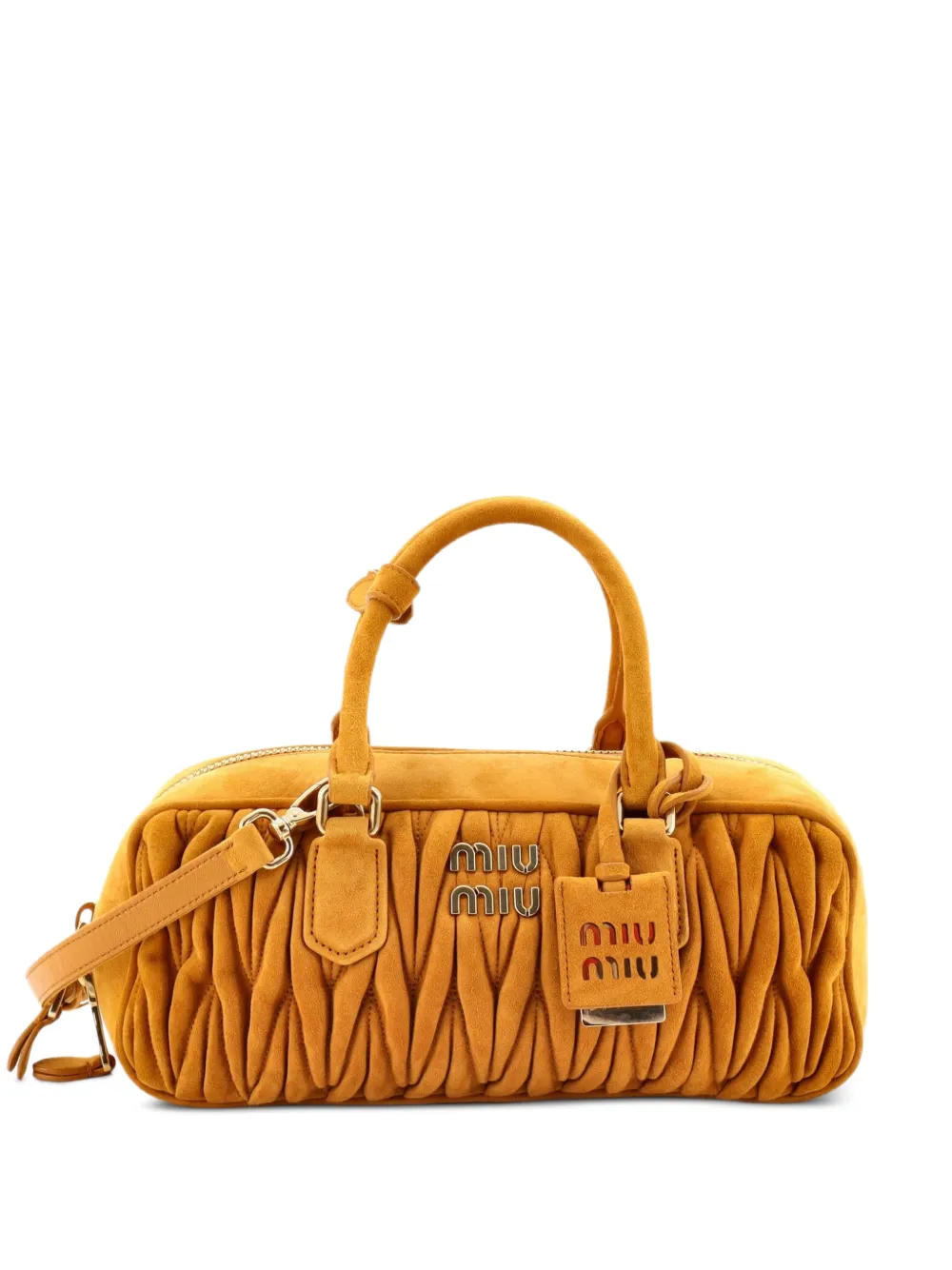 Miu Miu Pre-Owned grande sacoche Arcadie en cuir matelassé - Jaune
