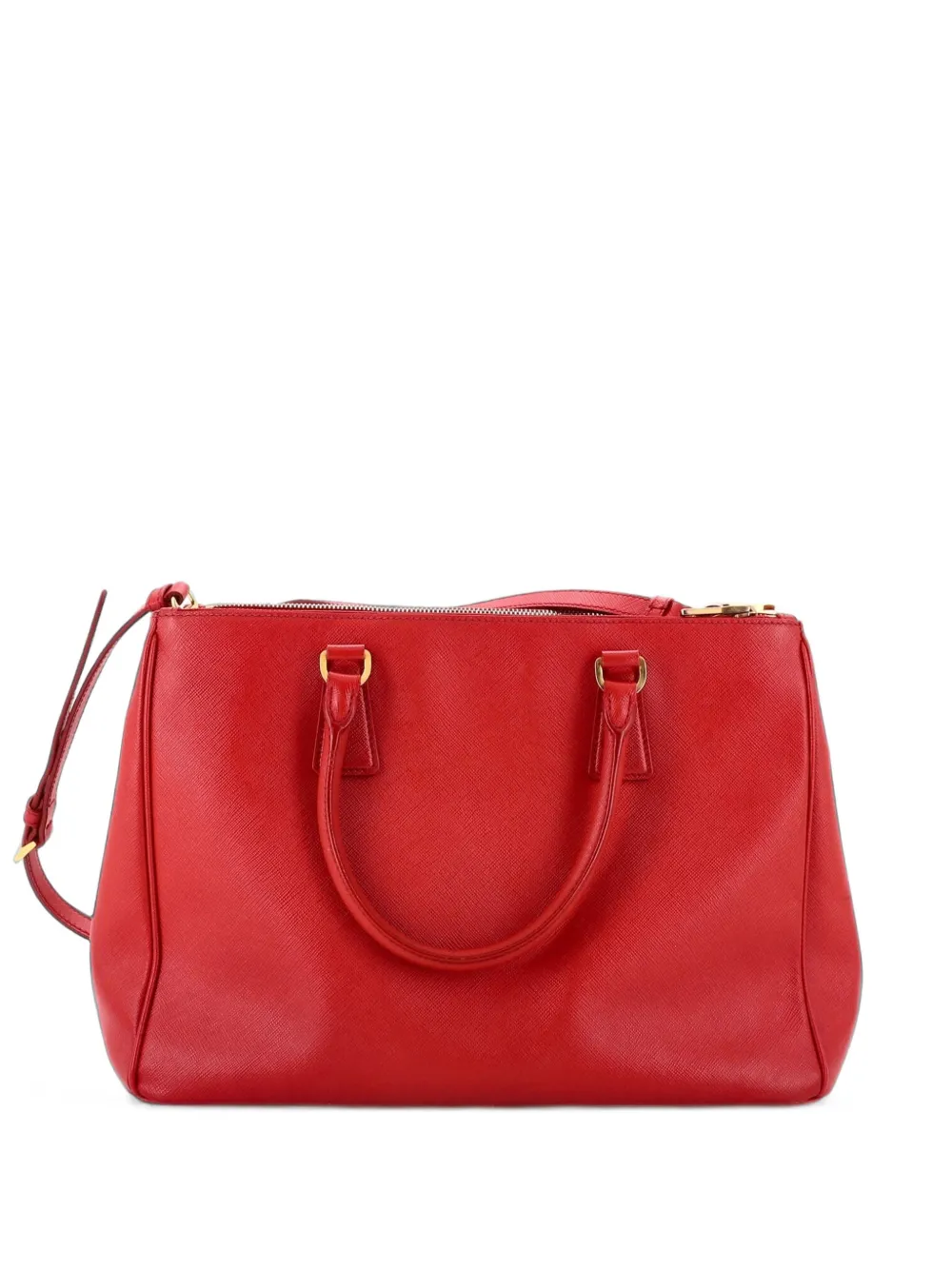 Prada Pre-Owned Double Zip Lux Saffiano Leather Large tote bag - Rosso