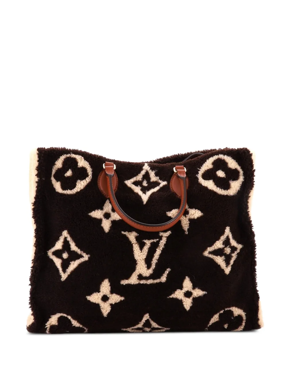 Louis Vuitton Pre-Owned cabas On The Go Monogram Giant Teddy Fleece GM - Marron