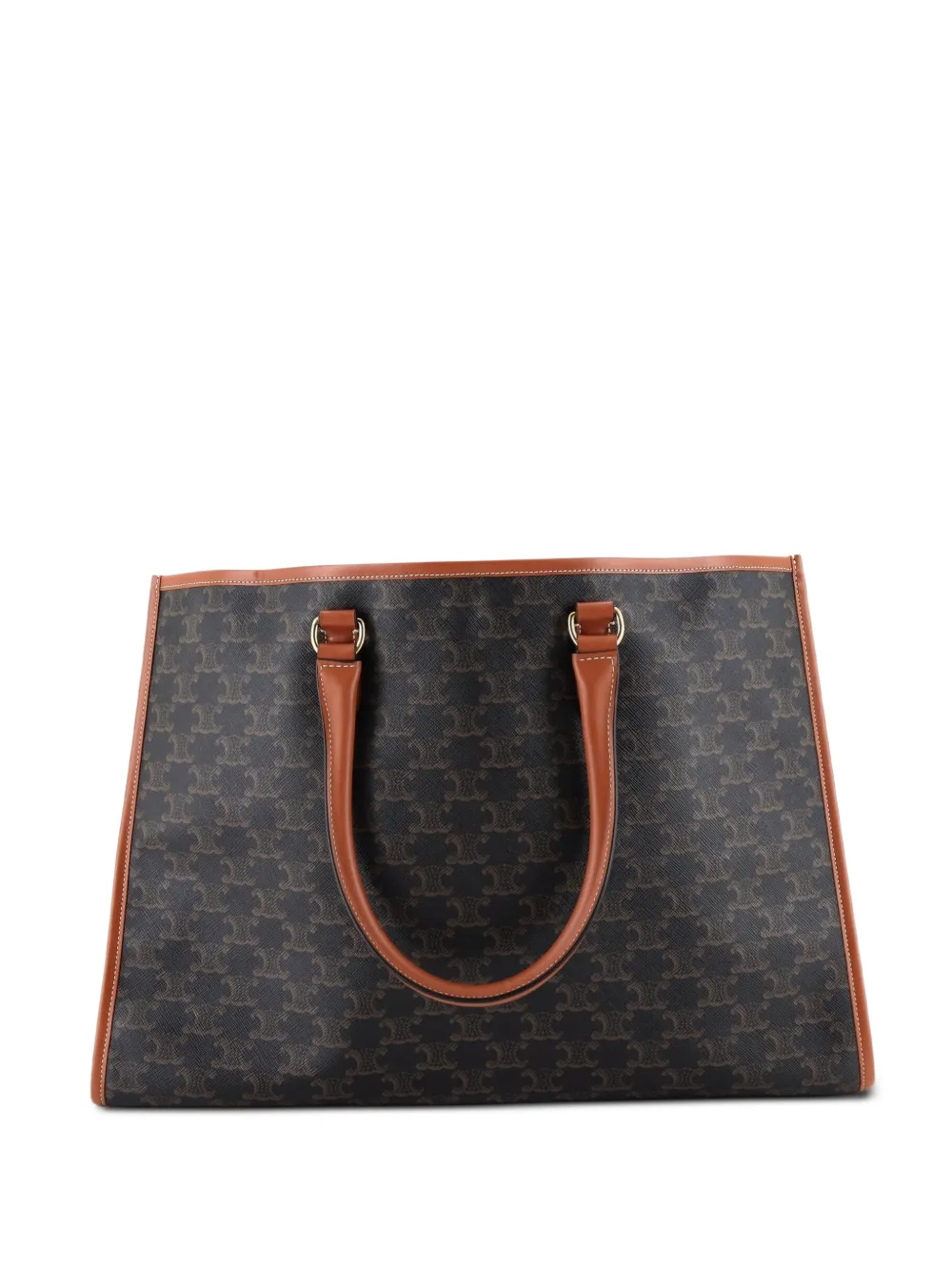 Celine Pre-Owned Borsa tote Horizontal Cabas in tela cerata Triomphe - Marrone