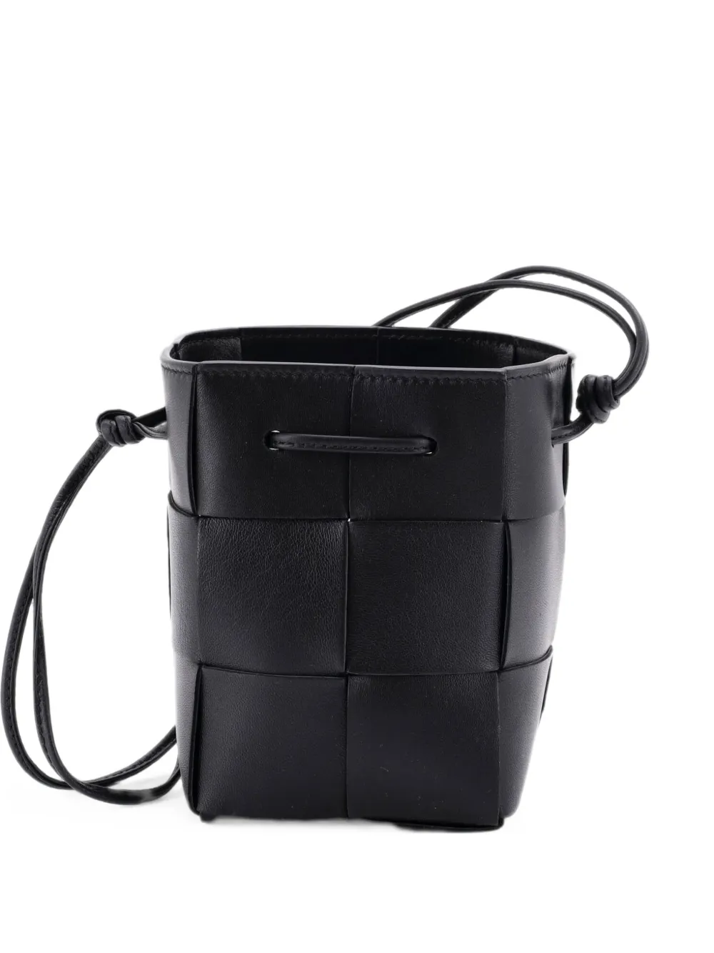 Bottega Veneta Pre-Owned Cassette Maxi Intrecciato Leather Mini bucket bag - Nero