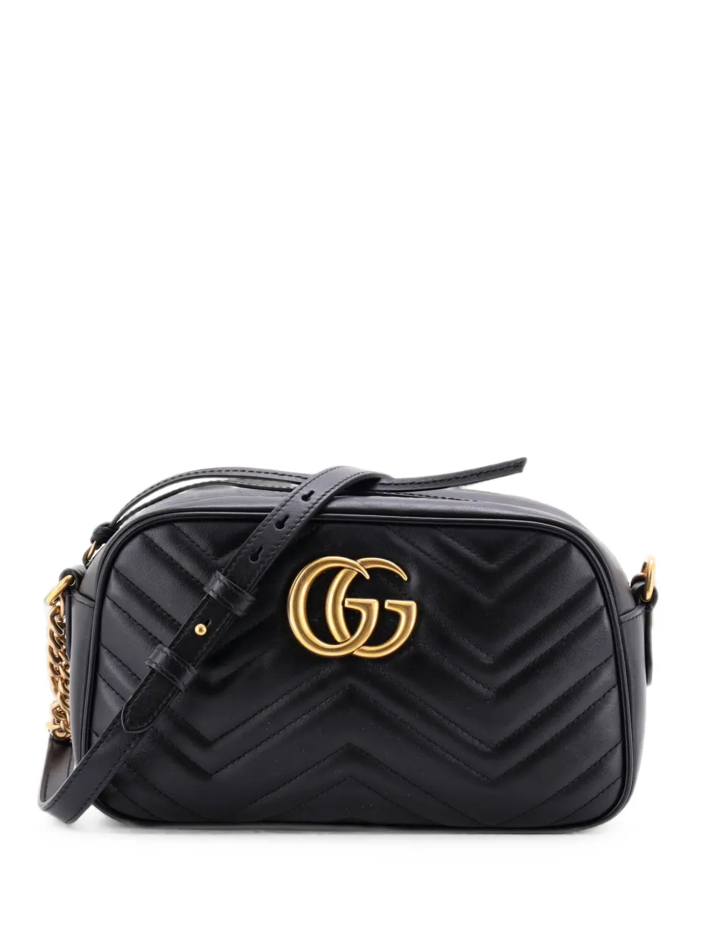 Gucci Pre-Owned Borsa a tracolla GG Marmont piccola in pelle matelassé - Nero